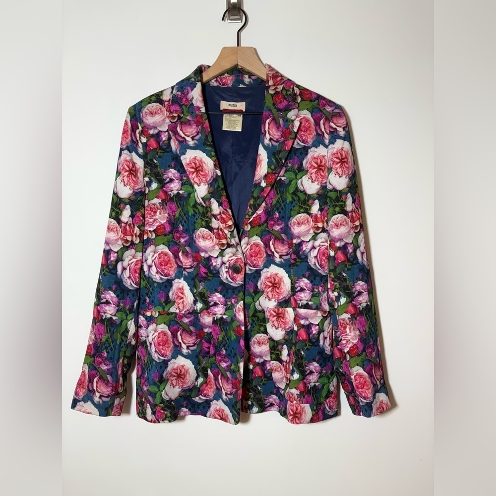 WOMEN'S FUZZI JPG JEAN PAUL GAULTIER ITALY PINK Rose BLAZER JACKET Sz 46